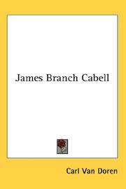 James Branch Cabell by Carl Van Doren