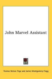 Cover of: John Marvel Assistant by Thomas Nelson Page