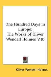 Cover of: One Hundred Days in Europe by Oliver Wendell Holmes, Sr.
