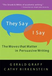 "They say/I say" by Gerald Graff