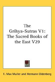Cover of: The Grihya-Sutras V1 | 