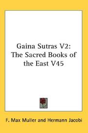 Cover of: Gaina Sutras V2 | 