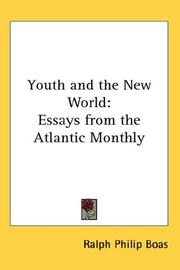 Cover of: Youth and the New World: Essays from the Atlantic Monthly