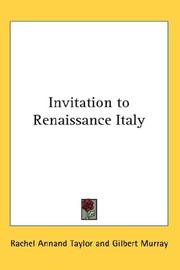 Cover of: Invitation to Renaissance Italy