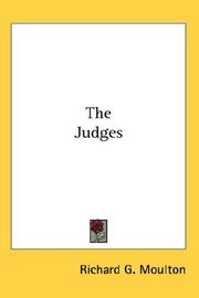 Cover of: The Judges by Richard Green Moulton
