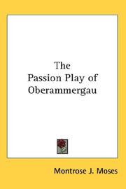 Cover of: The Passion Play of Oberammergau
