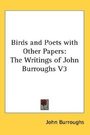 Cover of: Birds and Poets with Other Papers: The Writings of John Burroughs V3