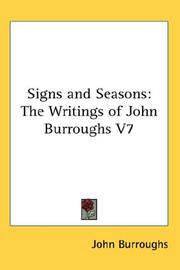 Signs And Seasons by John Burroughs