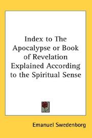Cover of: Index to The Apocalypse or Book of Revelation Explained According to the Spiritual Sense by Emanuel Swedenborg