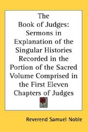Cover of: The Book of Judges | Reverend Samuel Noble