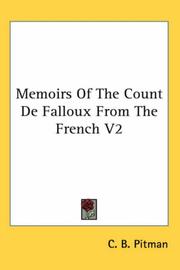 Cover of: Memoirs Of The Count De Falloux From The French V2