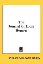Cover of: The Journal Of Louis Hemon