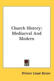 Cover of: Church History: Mediaeval And Modern