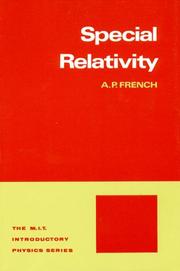 Cover of: Special Relativity (M.I.T. Introductory Physics Series)