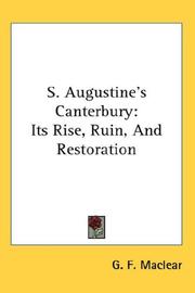 Cover of: S. Augustine's Canterbury by G. F. Maclear