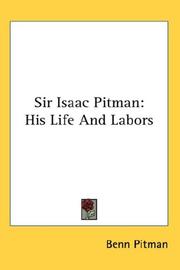 Cover of: Sir Isaac Pitman by Benn Pitman, Benn Pitman