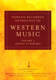 Cover of: Norton Recorded Anthology of Western Music, Fifth Edition, Volume 1: Ancient to Baroque (6 CDs)