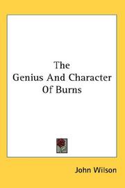 Cover of: The Genius And Character Of Burns