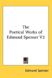 Cover of: The Poetical Works of Edmund Spenser V2 by Edmund Spenser