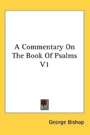 Cover of: A Commentary On The Book Of Psalms V1