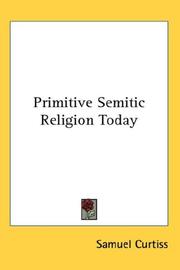 Cover of: Primitive Semitic Religion Today