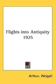 Cover of: Flights into Antiquity 1925