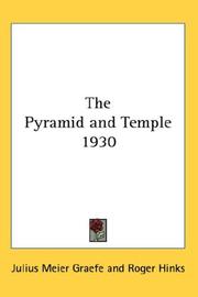 Cover of: The Pyramid and Temple 1930 by Julius Meier Graefe