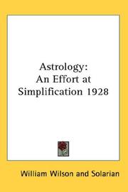 Cover of: Astrology: An Effort at Simplification 1928