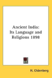 Cover of: Ancient India by Hermann Oldenberg, Hermann Oldenberg