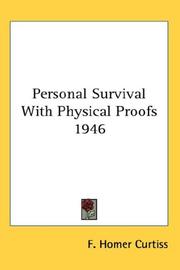 Cover of: Personal Survival With Physical Proofs 1946