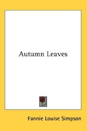 Cover of: Autumn Leaves | Fannie Louise Simpson