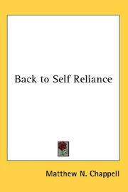 Cover of: Back to Self Reliance