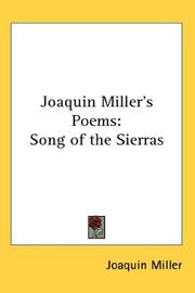 Cover of: Joaquin Miller's Poems by Joaquin Miller