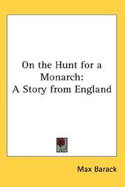Cover of: On the Hunt for a Monarch by Max Barack