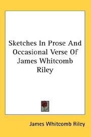 Cover of: Sketches In Prose And Occasional Verse Of James Whitcomb Riley