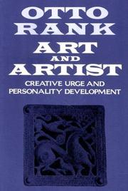 Cover of: Art and artist by Otto Rank