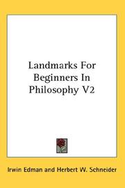 Cover of: Landmarks For Beginners In Philosophy V2