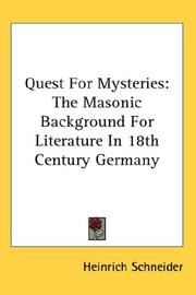 Cover of: Quest For Mysteries by Heinrich Schneider