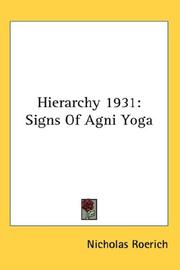 Cover of: Hierarchy 1931: Signs Of Agni Yoga
