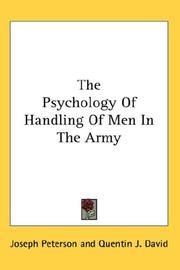 Cover of: The Psychology Of Handling Of Men In The Army