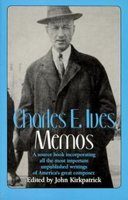 Cover of: Charles E. Ives: Memos