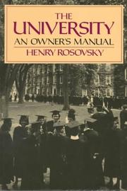 Cover of: The University: An Owner's Manual