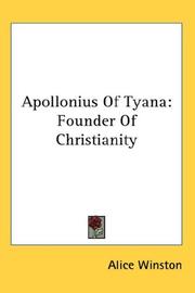 Cover of: Apollonius Of Tyana by Alice Winston