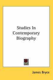 Cover of: Studies In Contemporary Biography
