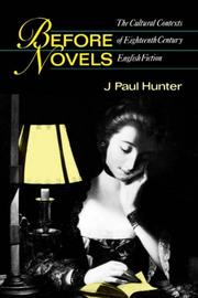 Before novels by J. Paul Hunter