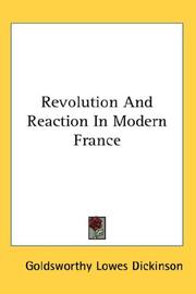 Cover of: Revolution And Reaction In Modern France