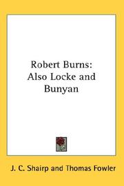 Cover of: Robert Burns: Also Locke and Bunyan