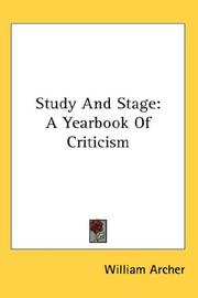 Cover of: Study And Stage by William Archer