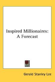 Cover of: Inspired Millionaires: A Forecast
