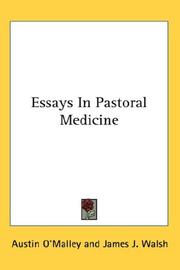 Cover of: Essays In Pastoral Medicine